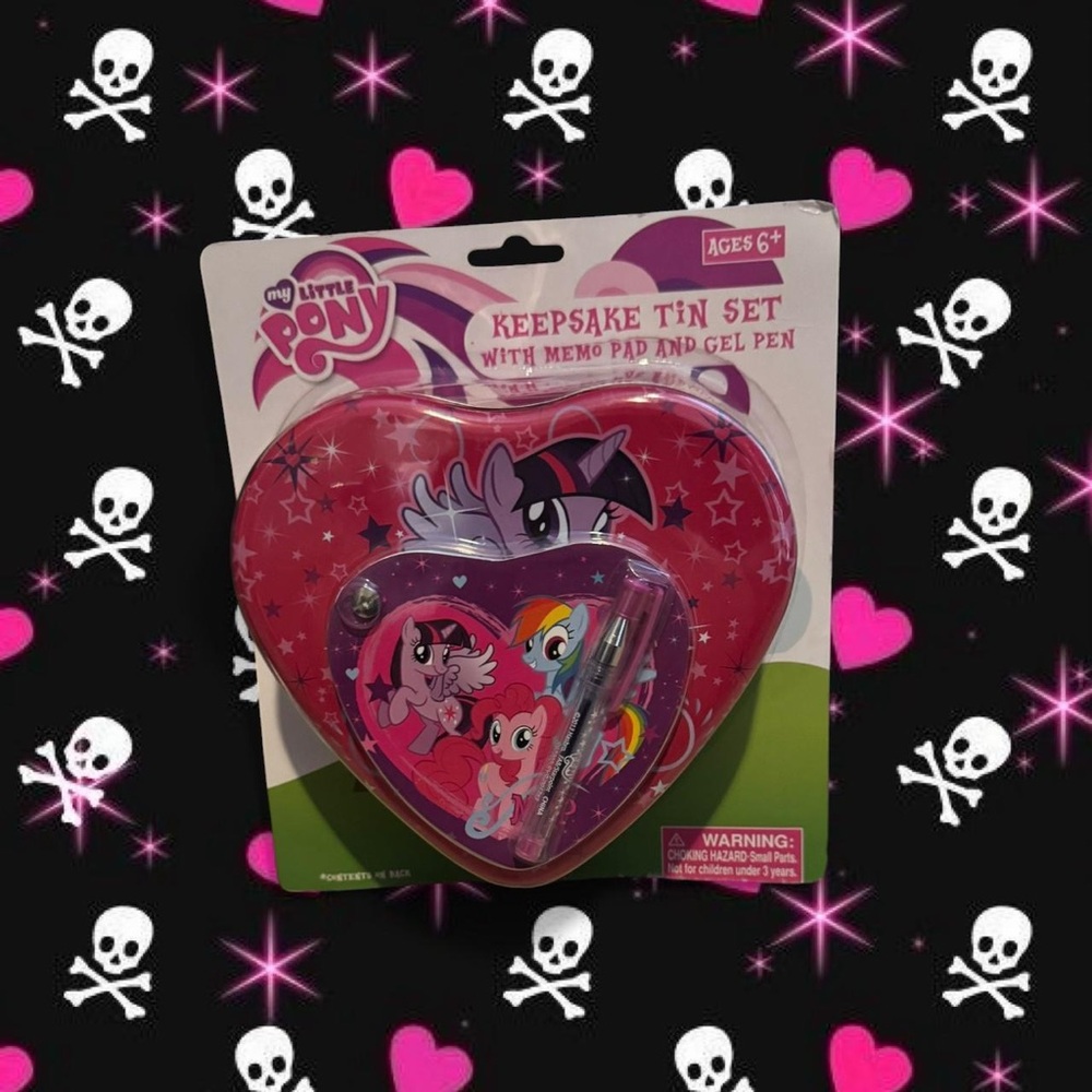 My Little Pony Heart Tin Set with Pink and Purple